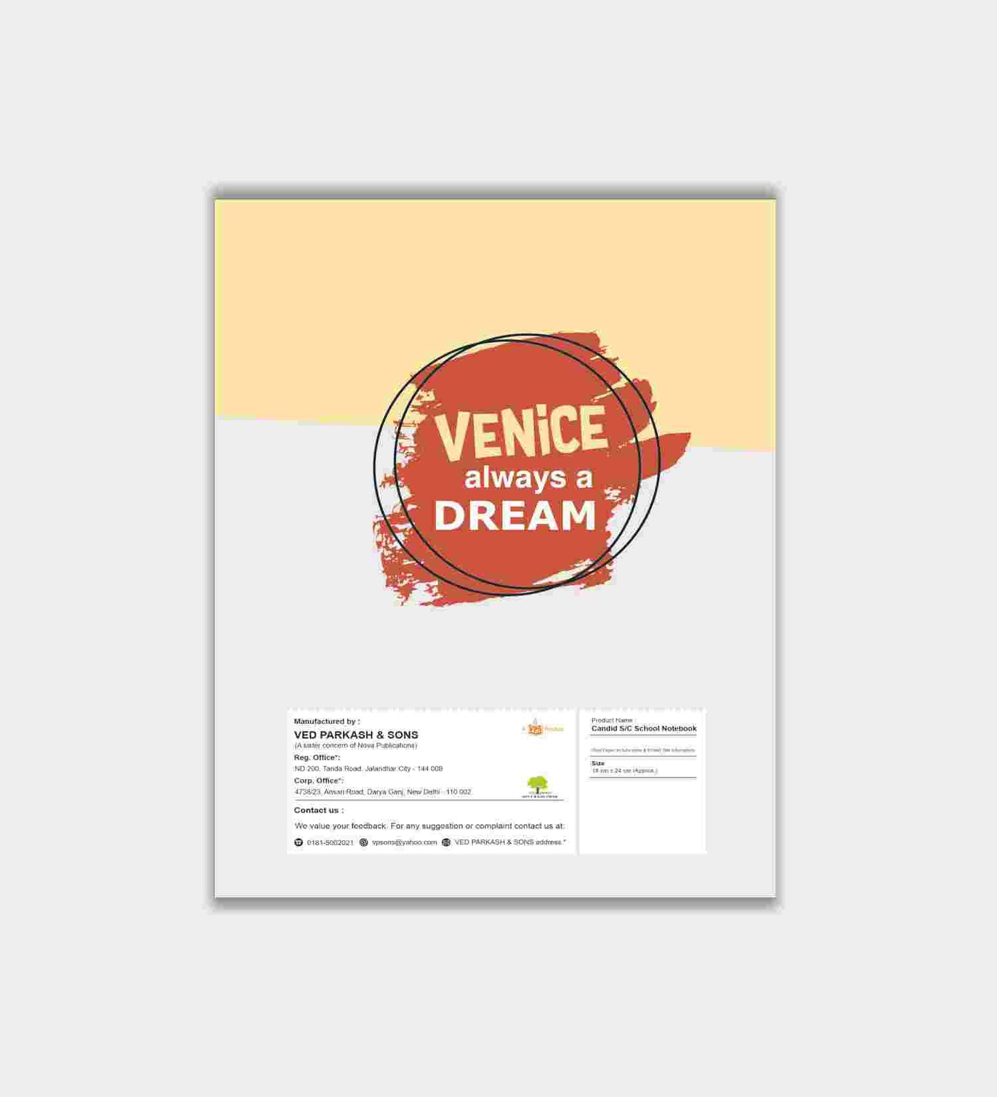 Candid Soft Cover 20x30 Notebook - 192 Pages