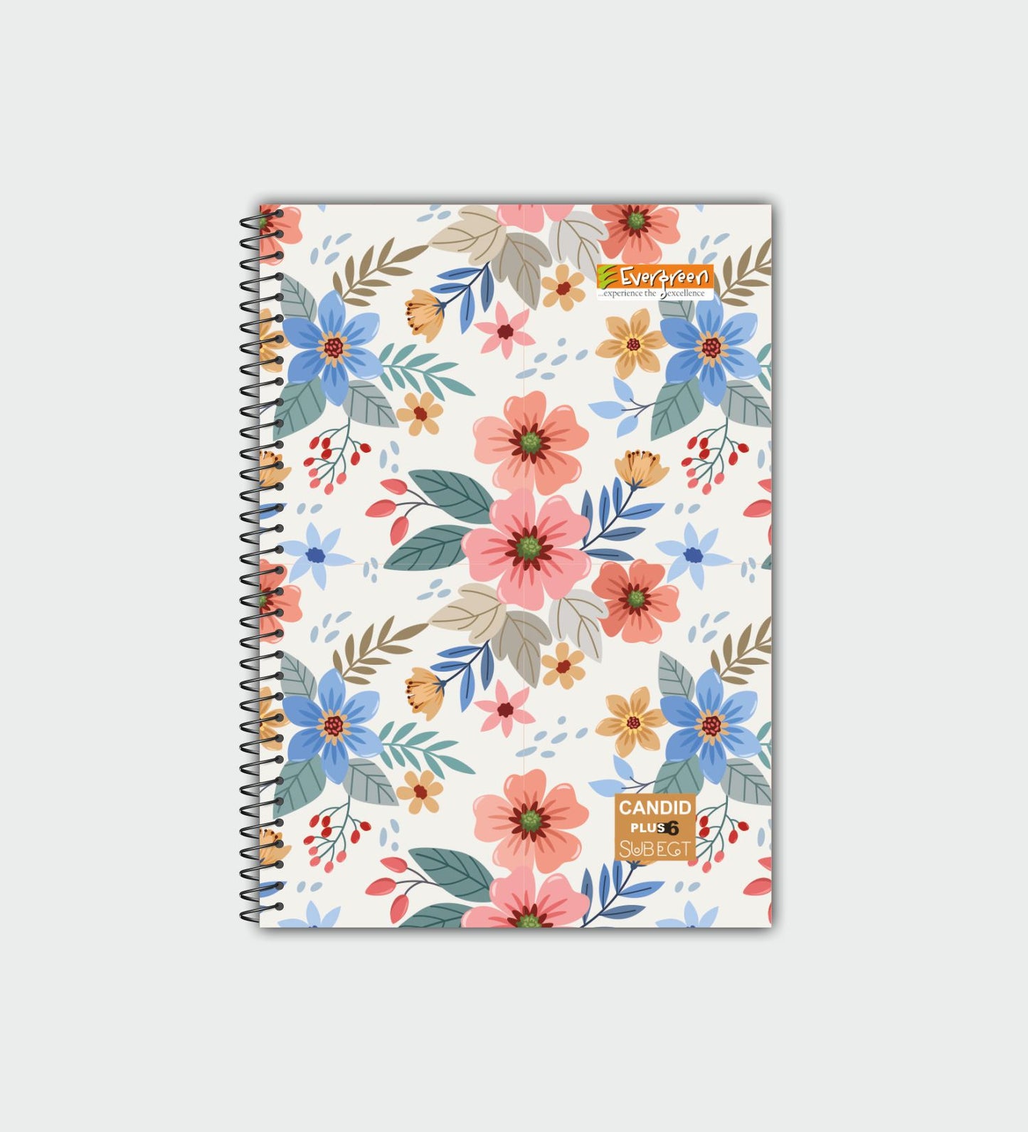 Candid A4 + 6 Subject Spiral Notebook - 300 Pages