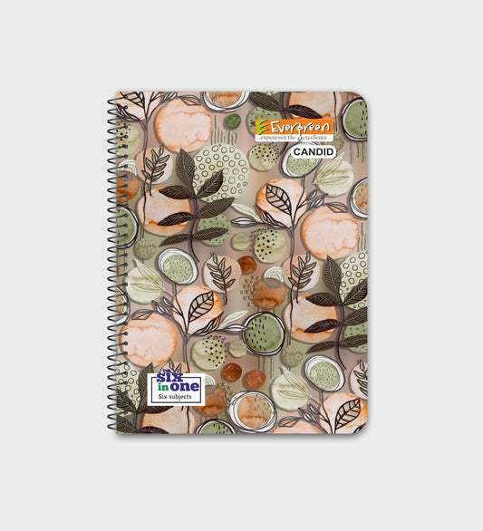 Candid A4 Partition 6-in-1 Notebook (Spiral) - 500 Pages