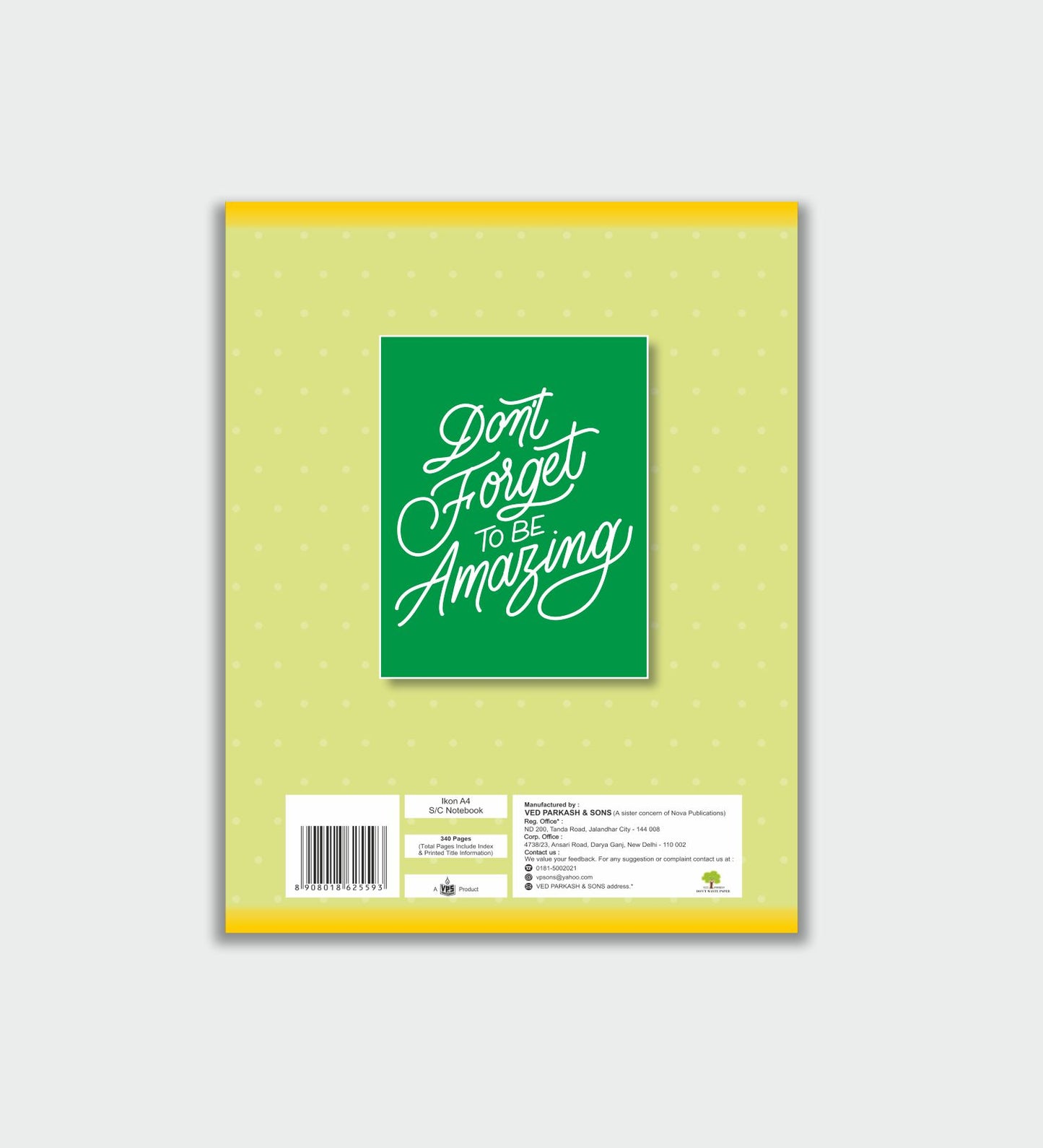 VPS A4 Soft Cover Notebook - 340 Pages