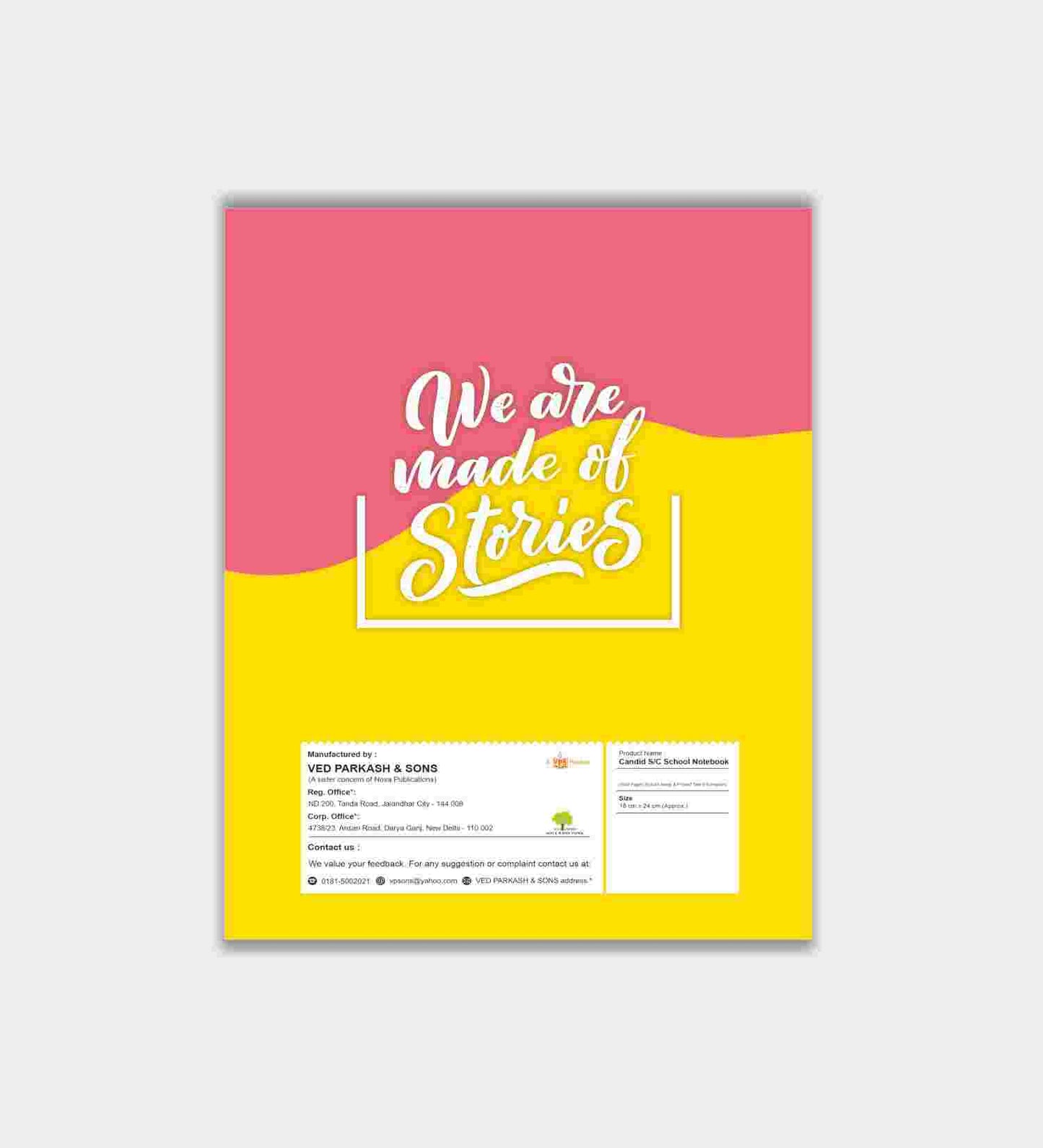 Candid Soft Cover 20x30 Notebook - 148 Pages