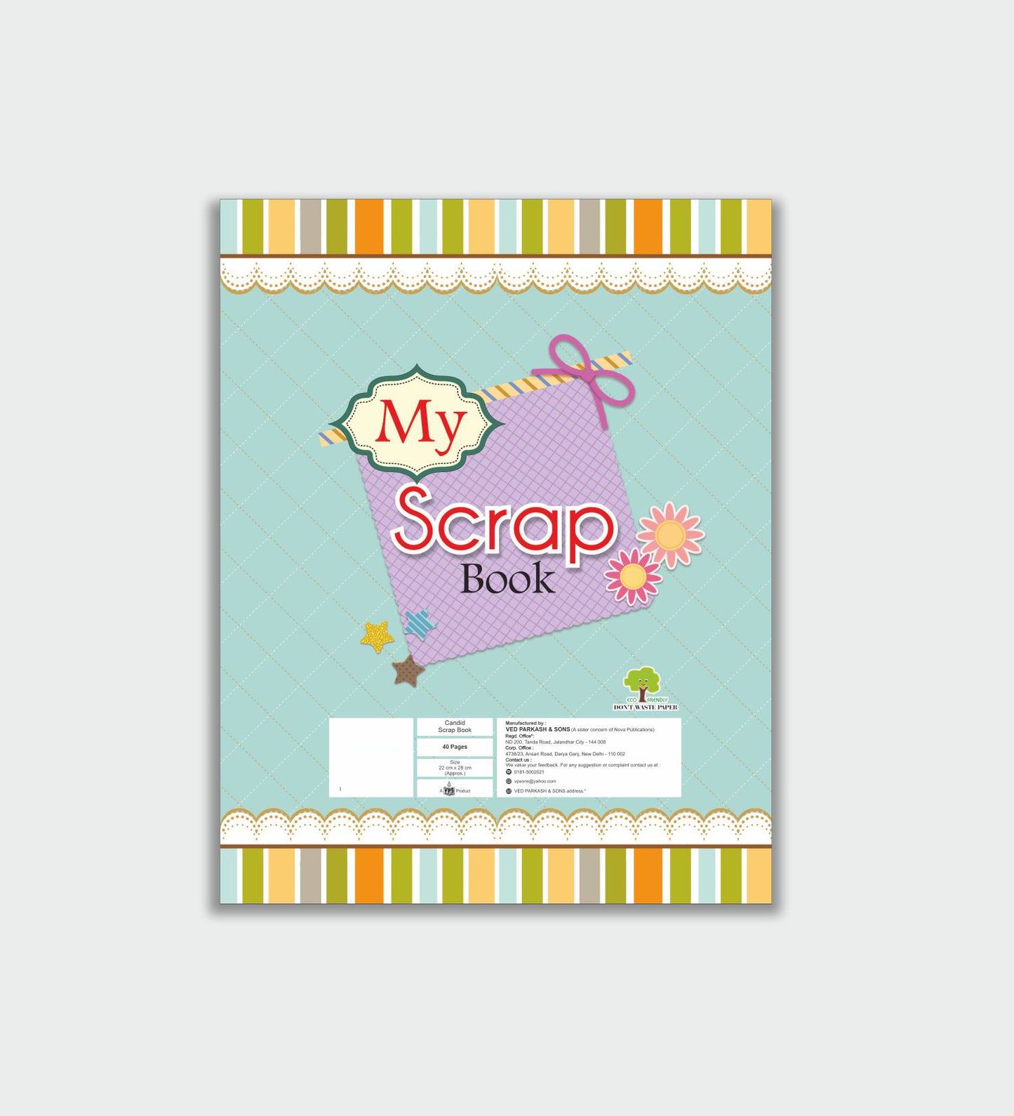 Candid A4 Soft Cover Scrap Book - Interleaf - 40 Pages