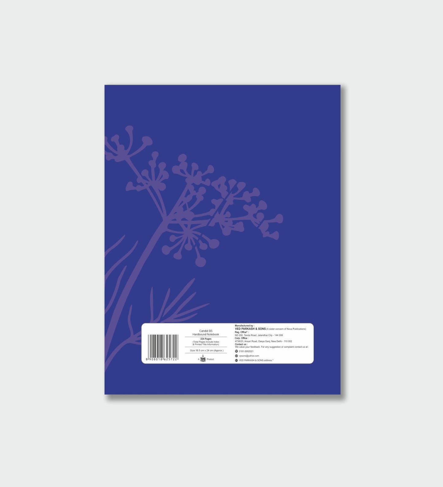 Candid B5 Hard Cover Notebook - 224 Pages