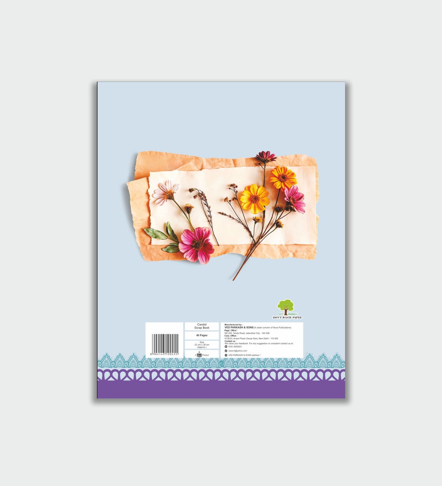 Candid A4 Soft Cover Scrap Book - Colored - 40 Pages