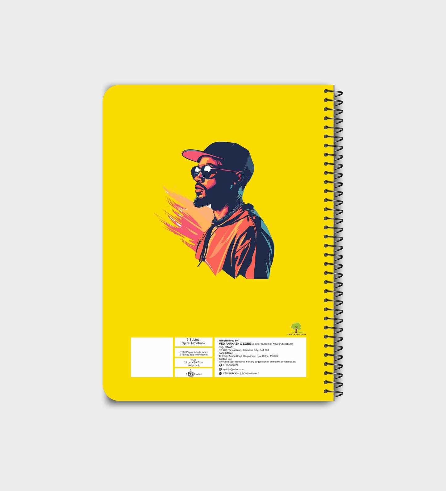 Candid A4 Partition 6-in-1 Notebook (Spiral) - 500 Pages