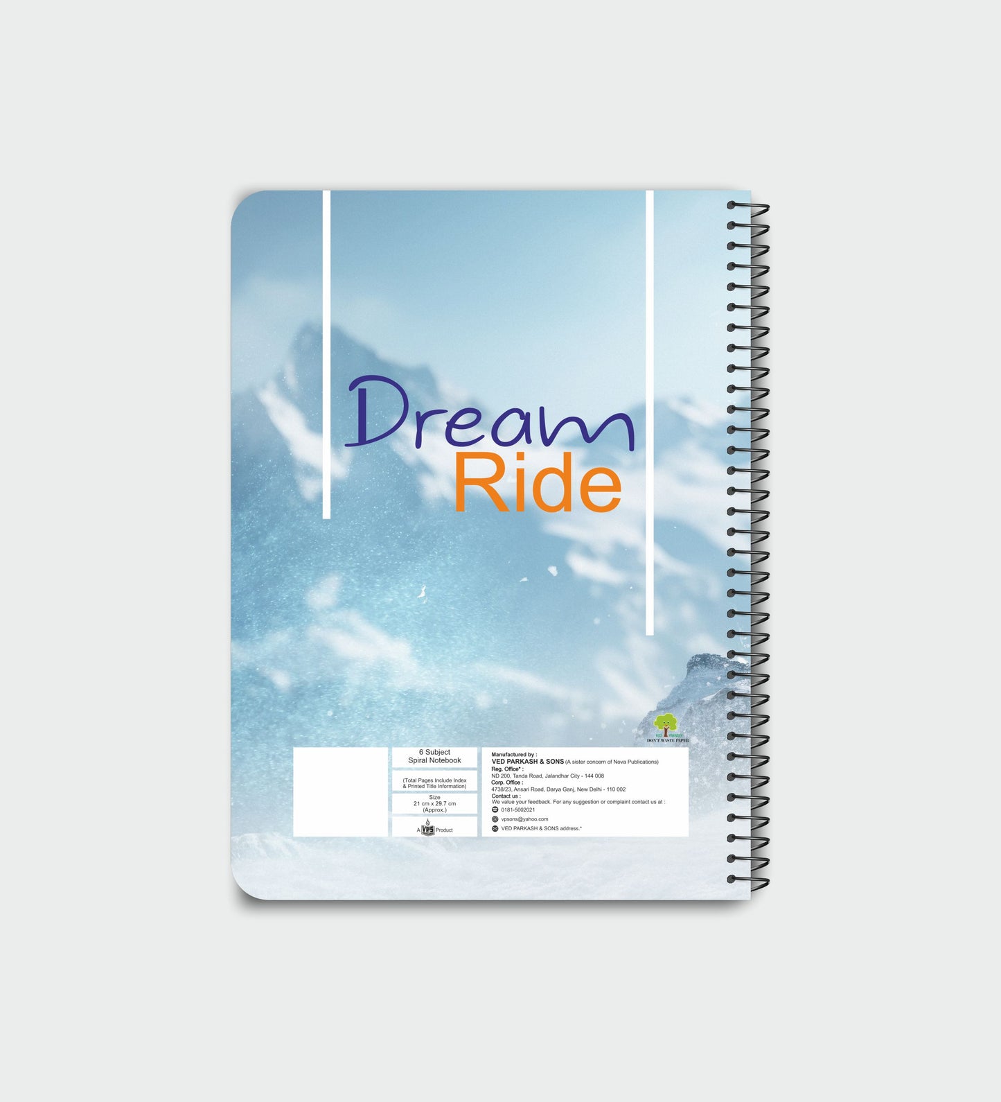 Candid A4 Partition 6-in-1 Notebook (Spiral) - 500 Pages