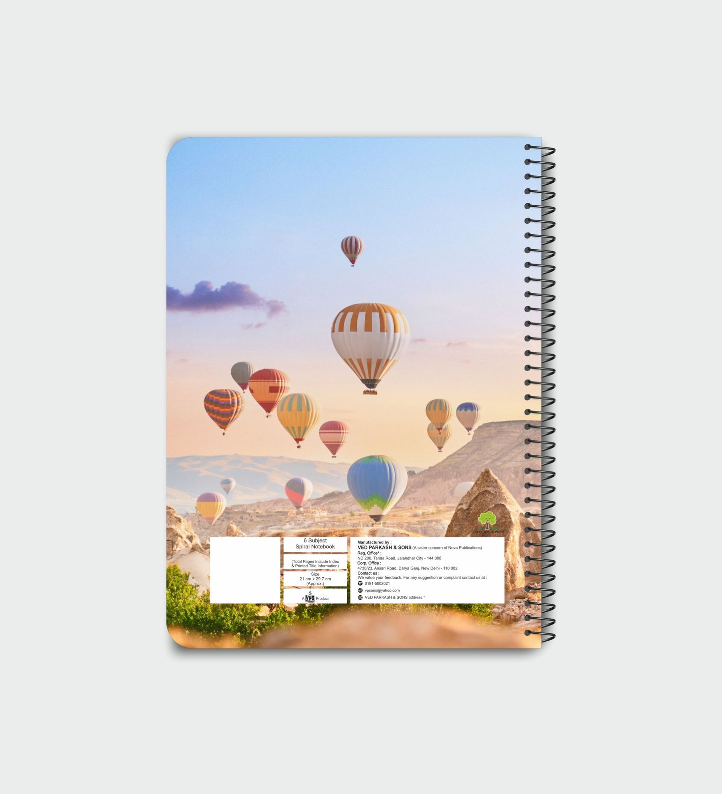 Candid A4 Partition 6-in-1 Notebook (Spiral) - 500 Pages
