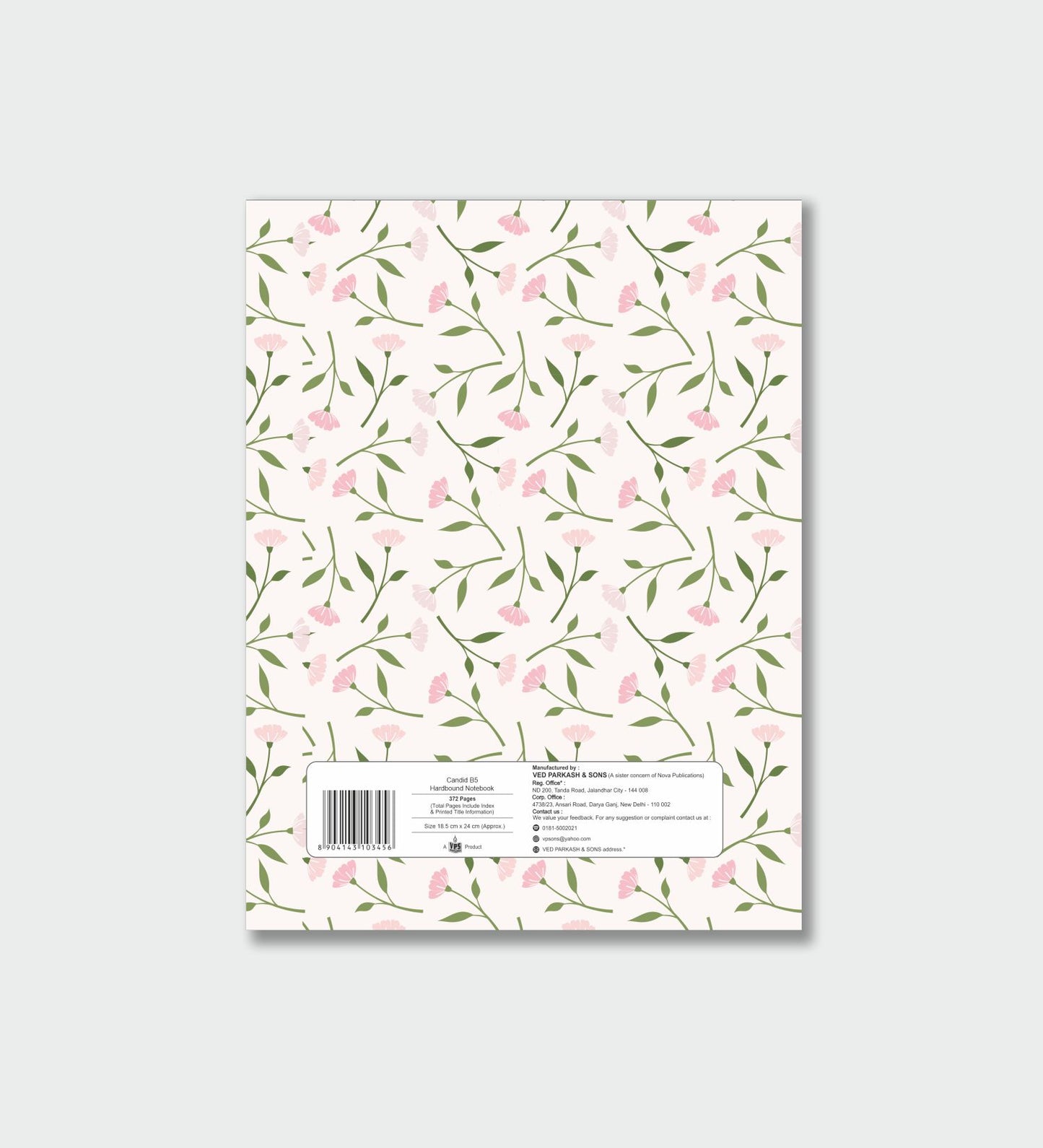Candid B5 Hard Cover Notebook - 372 Pages