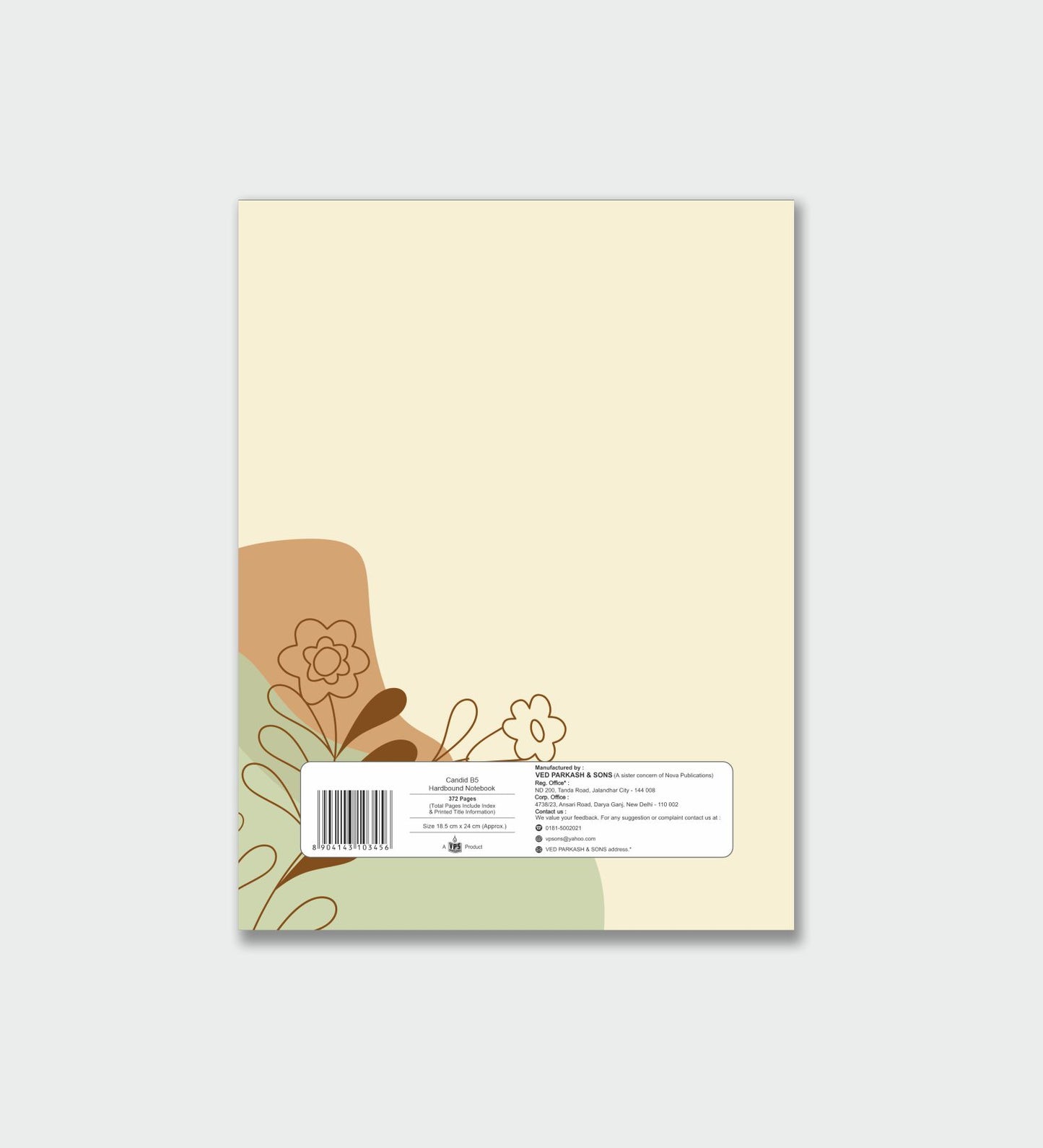 Candid B5 Hard Cover Notebook - 372 Pages