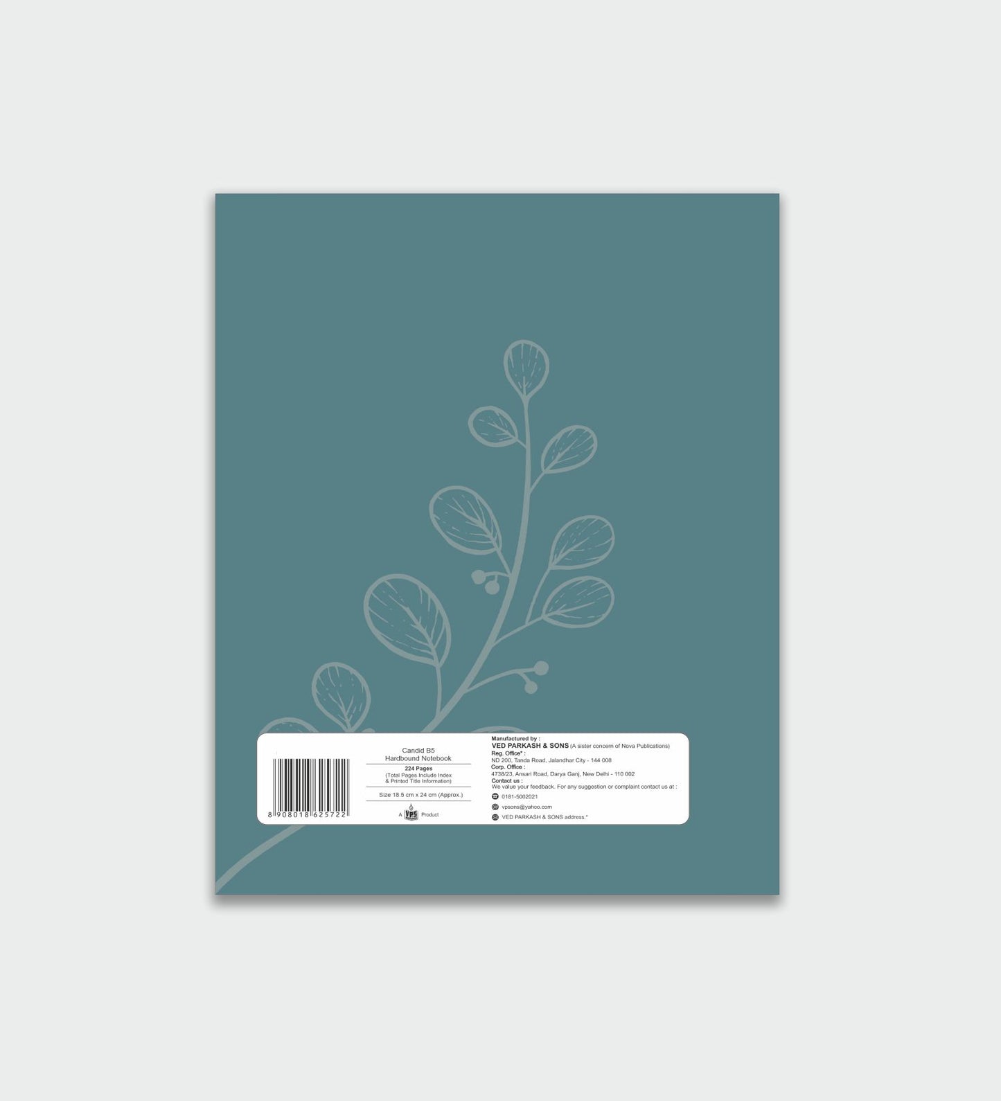 Candid B5 Hard Cover Notebook - 224 Pages