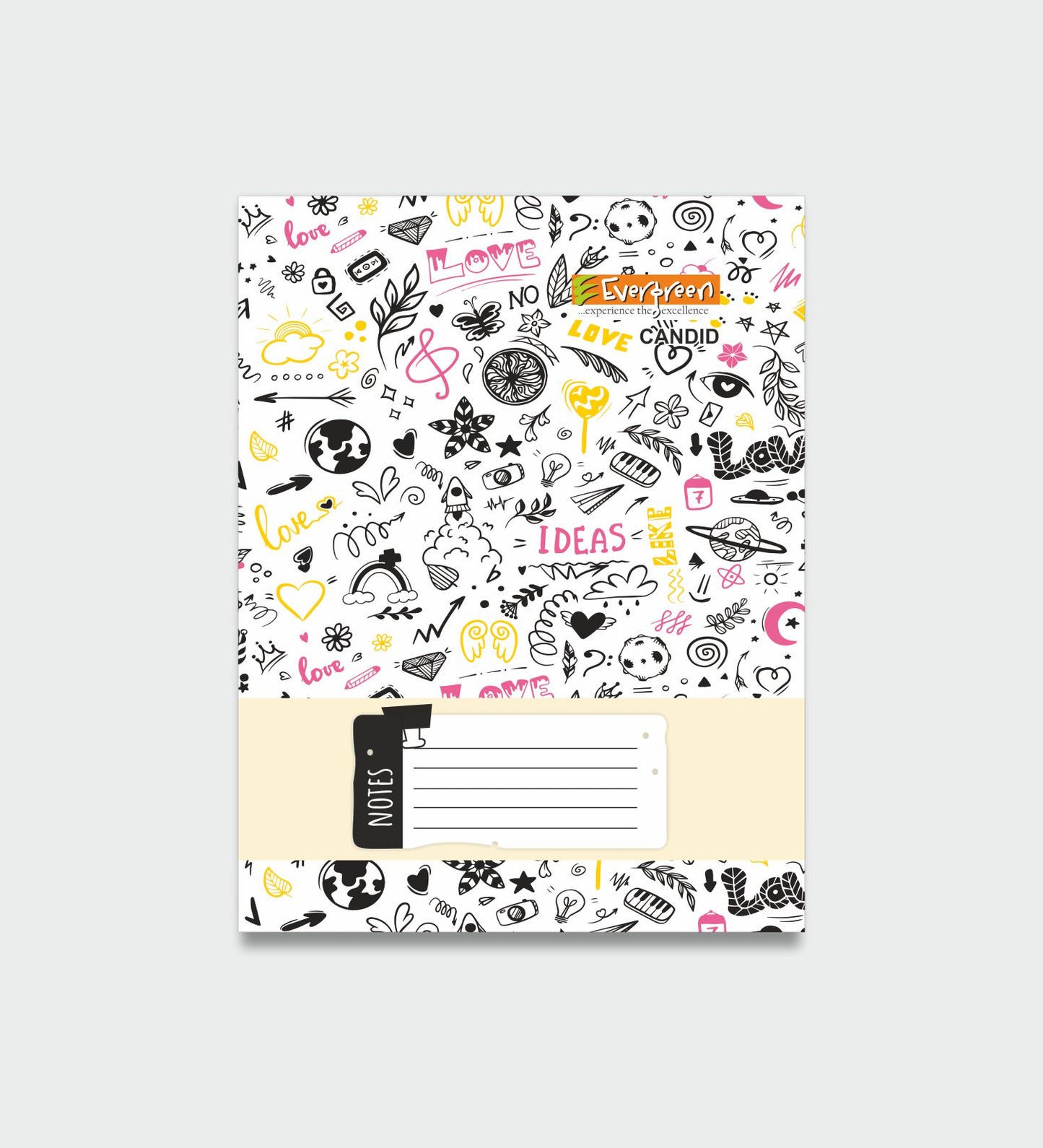 Candid Mini Jumbo Hard Cover Notebook - 120 Pages