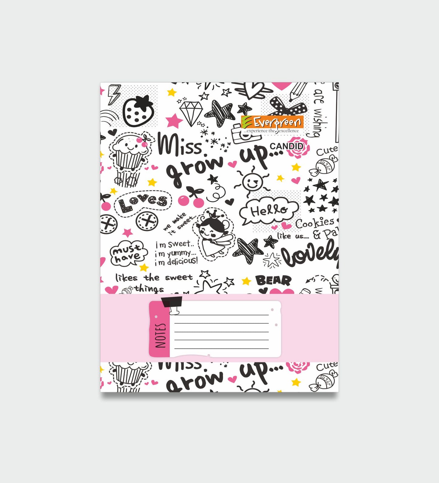 Candid Mini Jumbo Hard Cover Notebook -272 Pages