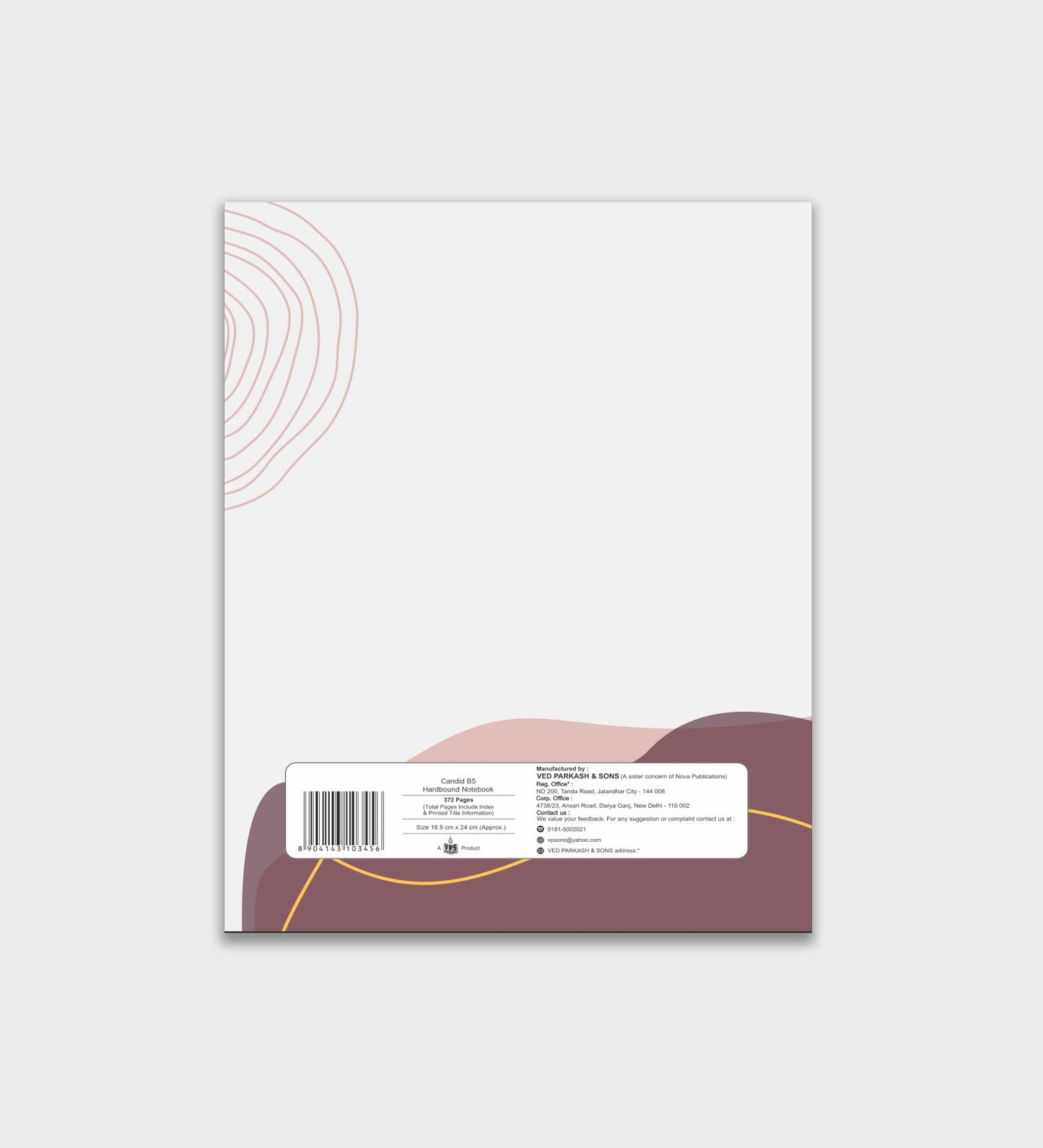 Candid B5 Hard Cover Notebook - 372 Pages